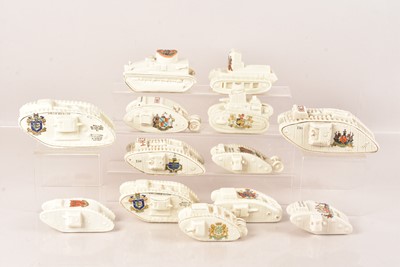 Lot 282 - An assortment of Crested Tanks