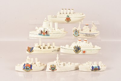 Lot 295 - A group of eight crested Battleships