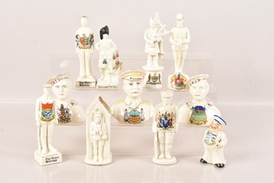 Lot 298 - A collection of Crested Military Figures