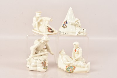 Lot 300 - An Arcadian China 'Nurse with Wounded Tommy'