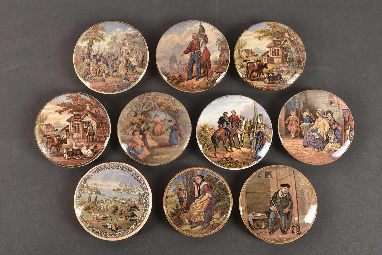 Lot 309 - Pratt Ware - Pot Lids