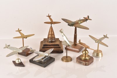 Lot 343 - An assortment of Alloy and Brass Spitfire Models
