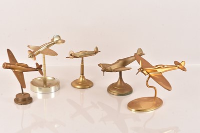 Lot 344 - A group of five metal Aeroplane Desk Models