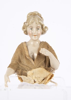 Lot 1331 - A German half-doll with hands held away from body