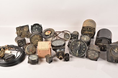 Lot 375 - A collection of Military and Air Ministry Marked Aircraft Gauges