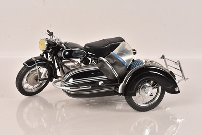 Lot 388 - A Franklin Mint 1/10 Scale Dicast 1957 BMW R-50 Mototrcycle and Sidecar