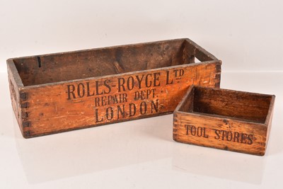 Lot 419 - A Rolls Royce Limited Repair Department of London Wooden Box