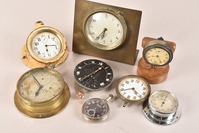 Lot 435 - An assortment of dashboard and cockpit clocks