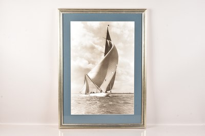 Lot 447 - Three Black and White Photograohs of various Sailing Yachts