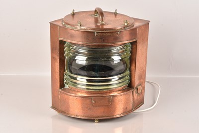 Lot 472 - A Vintage Norwegian Ship's 'Styrbord' lamp