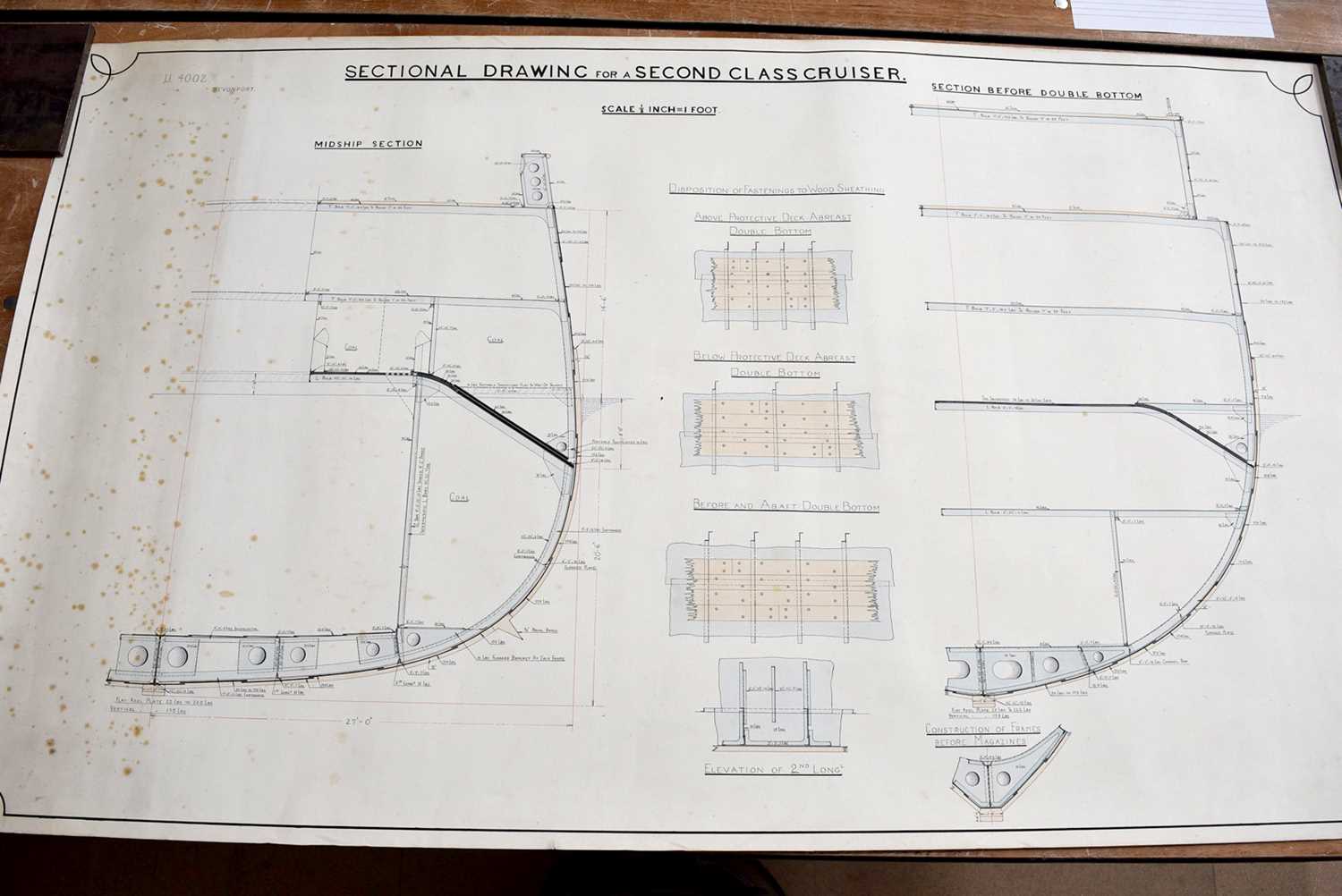 Lot 474 - Second Class Destroyer Drawerings