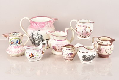 Lot 475 - A large Sunderland Lustre Water Jug