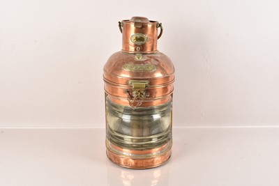 Lot 511 - A Vintage Brass Masterhead Ship's Lantern