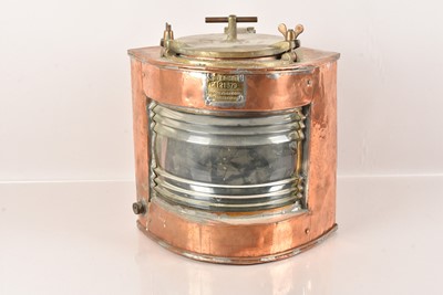 Lot 512 - A Vintage Brass Starboard Ship's Lantern