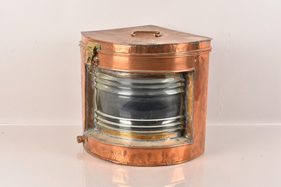 Lot 513 - A Vintage Brass Starboard Ship's Lantern
