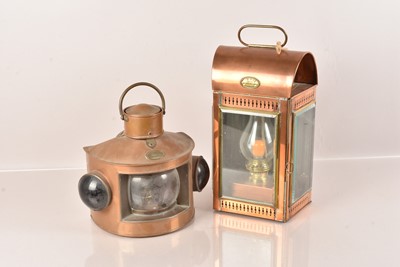 Lot 525 - Two Vintage Davey & Co Ships Lanterns/Lamps