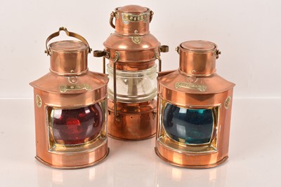 Lot 526 - A pair of small Vintage Ships Lamps