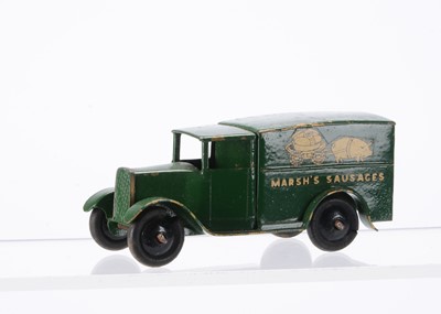 Lot 2 - An Unusual Brass Copy Of The Pre-War Dinky Toys 28k 'Marsh's Sausages' Delivery Van