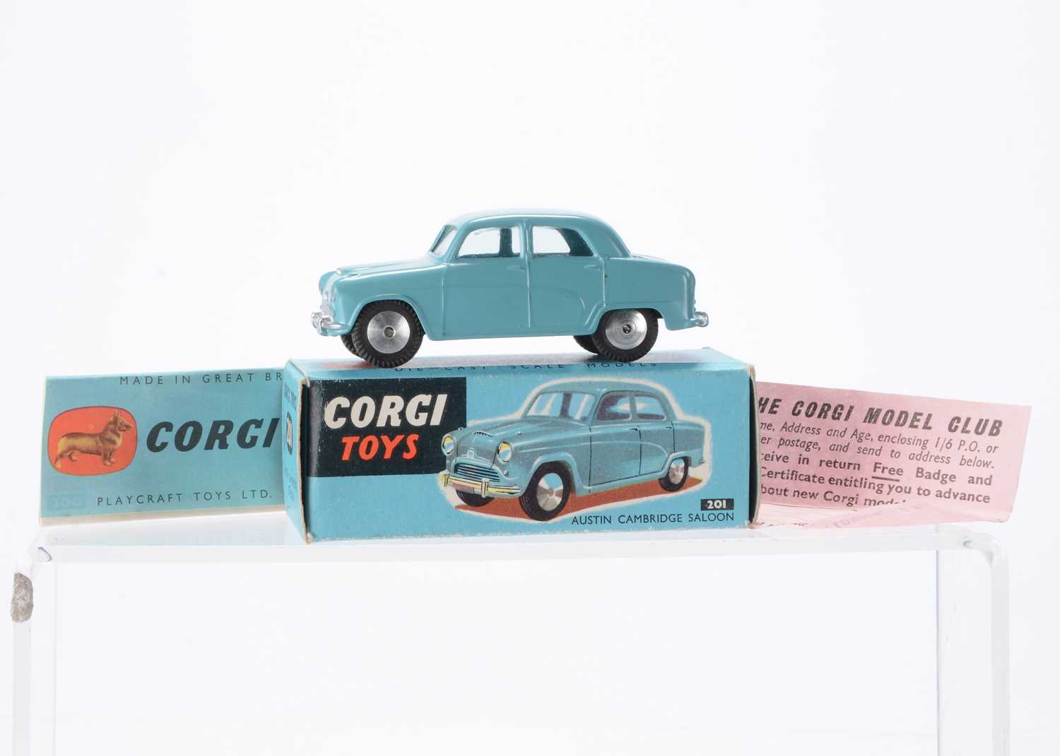 Lot 48 - A Corgi Toys 201 Austin Cambridge Saloon