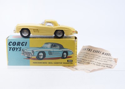 Lot 62 - A Scarce Corgi Toy 304 Mercedes-Benz 300SL Hardtop Roadster