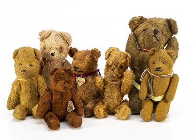 Lot 414 - Seven German/Continental small Teddy Bears