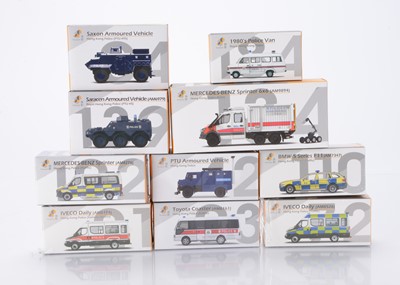 Lot 120 - TINY by Toyeast Ltd 1:64 - 1:76 Scale Hong Kong Police Vehicles