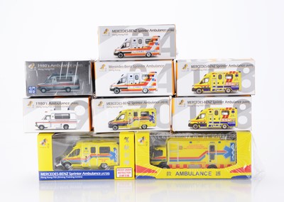 Lot 122 - TINY by Toyeast Ltd 1:64 - 1:76 Scale Ambulances