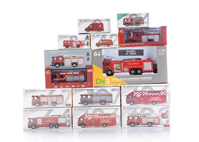 Lot 123 - TINY by Toyeast Ltd 1:50 - 1:76 Scale Fire Services Vehicles