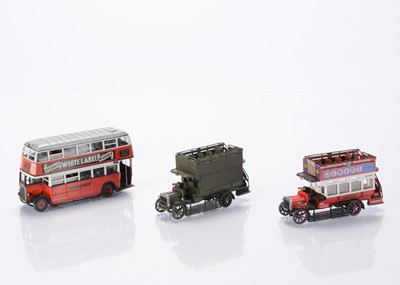 Lot 127 - Colin Flannery Built White Metal Buses