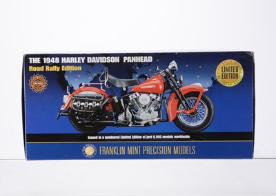 Lot 140 - A Franklin Mint 1:10 Scale 1948 Harley-Davidson Panhead Road Rally Edition