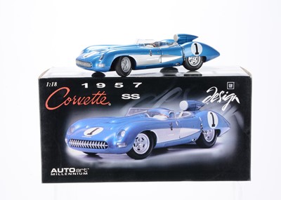 Lot 150 - AUTOart Millennium Series 1:18 Scale Chevrolet Corevette SS 1957 (Blue)