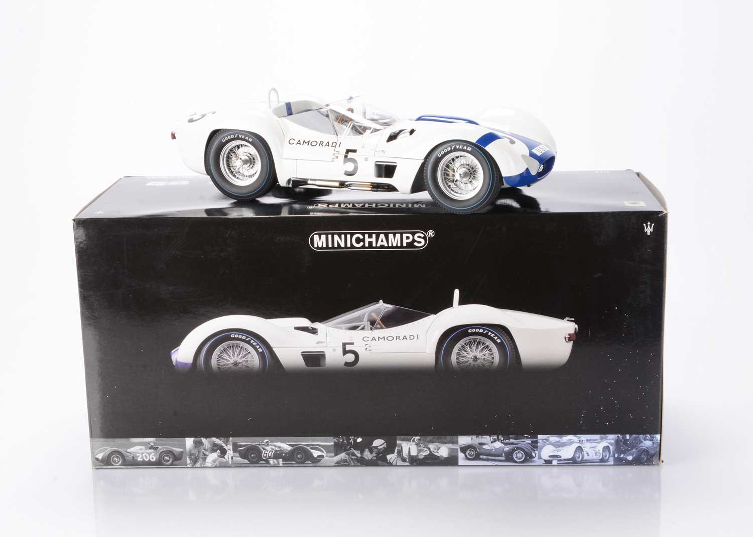 Lot 161 - Minichamps 1:12 Scale Maserati Tipo 61 "Birdcage" Winner 1000km Nürburgring 1960 (Moss/Gurney)