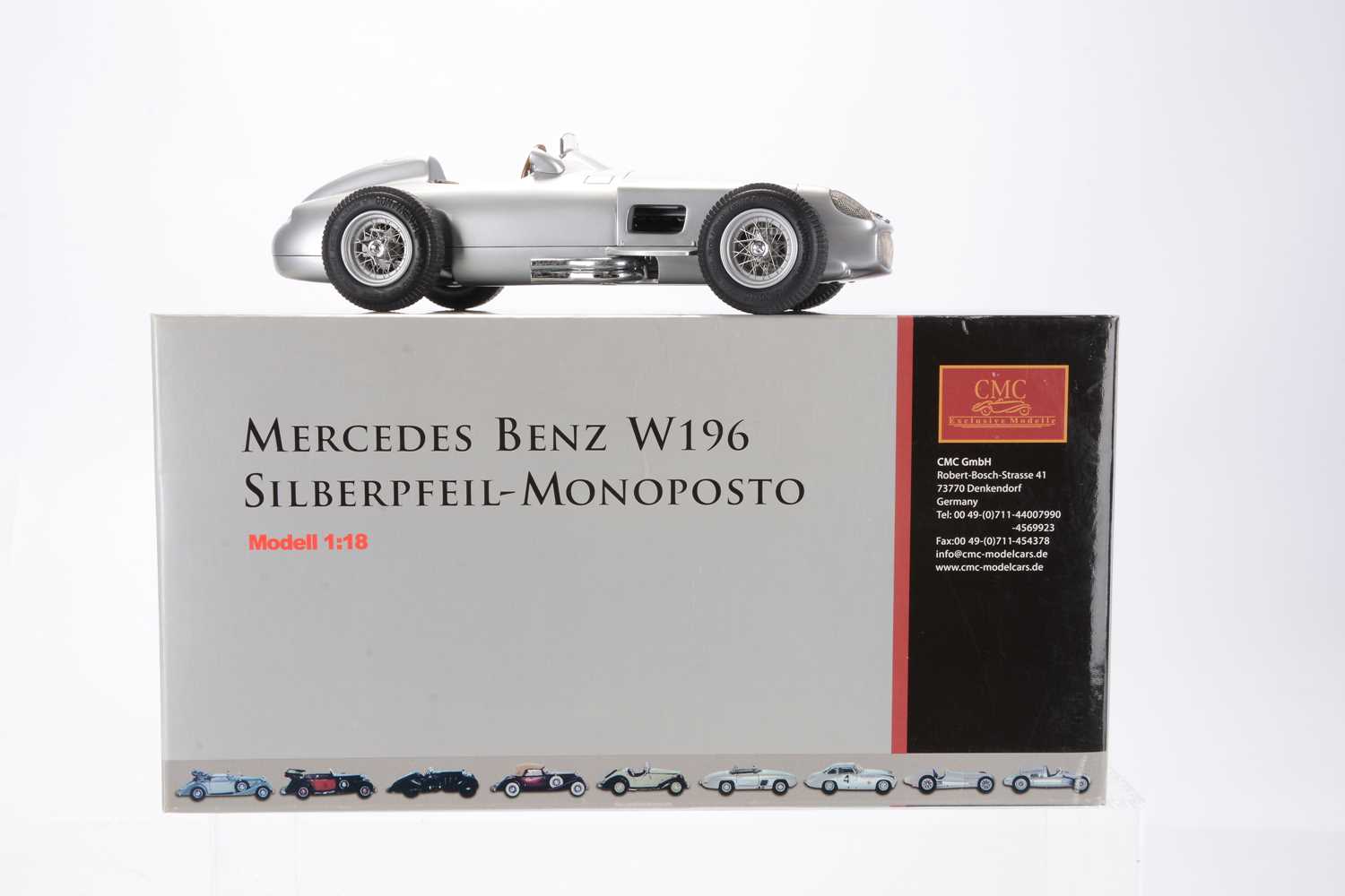 Lot 173 - A CMC 1:18 Scale Mercedes-Benz W196 Silberpfeil-Monoposto 1954