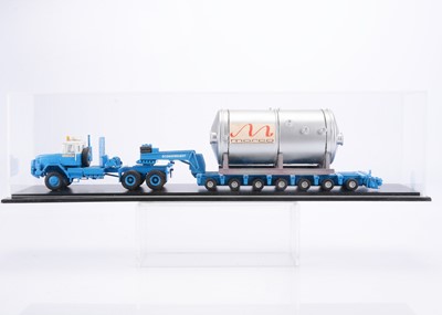 Lot 186 - ASAM Models 1:48 Scale White Metal Scammell S24 6x4 + T3 Commetto 7 Axle Platform Gooseneck Trailer 'Econofreight'
