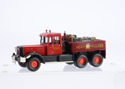 Lot 187 - Sun Motor Co 1:48 Scale White Metal Diamond T Nash Cab Heavy Tow Truck 'Wynns'