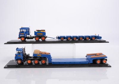 Lot 188 - White Metal 1:48 Scale Kit Built Scammell 'Pickfords' Heavy Haulage Vehicles
