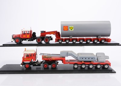 Lot 189 - White Metal & Resin 1:48 Scale Kit Built Scammell 'Wynns' Heavy Haulage Vehicles