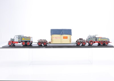 Lot 192 - White Metal 1:48 Scale Factory Built 'Sunters' Heavy Haulage Vehicles