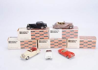 Lot 209 - Western Models 1:43 Scale White Metal Jaguar Models