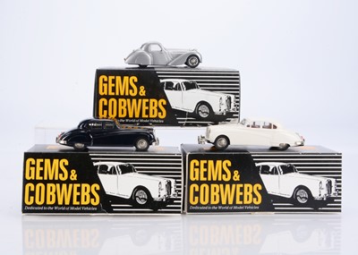 Lot 213 - Gems & Cobwebs 1:43 Scale White Metal Jaguar Models