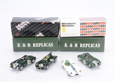 Lot 215 - White Metal 1:43 Scale Jaguar Racing Cars