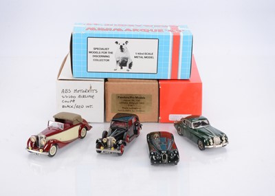 Lot 216 - White Metal 1:43 Scale Jaguar Models