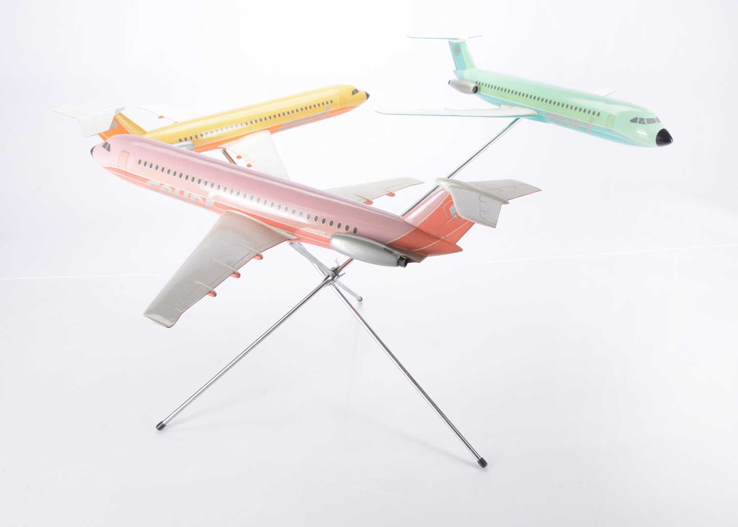 Lot 282 - Space Models Ltd BAC 111 Court Line Three Aircraft Model Display