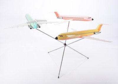 Lot 282 - Space Models Ltd BAC 111 Court Line Three Aircraft Model Display