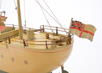 Lot 291 - A Gebrüder Bing Tinplate Clockwork Gun Boat