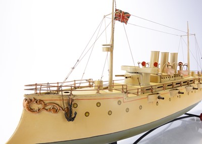 Lot 291 - A Gebrüder Bing Tinplate Clockwork Gun Boat
