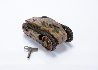 Lot 297 - A Tipp & Co Tinplate Clockwork Tank