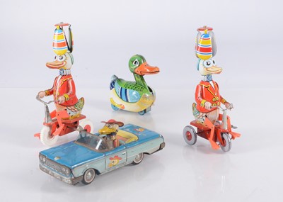 Lot 311 - Duck Related Tinplate Toys