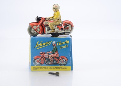 Lot 318 - A Schuco 1005 Tinplate Clockwork 'Charly' Motorcycle