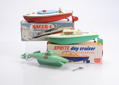 Lot 326 - Sutcliffe Toy Tinplate Clockwork Boats